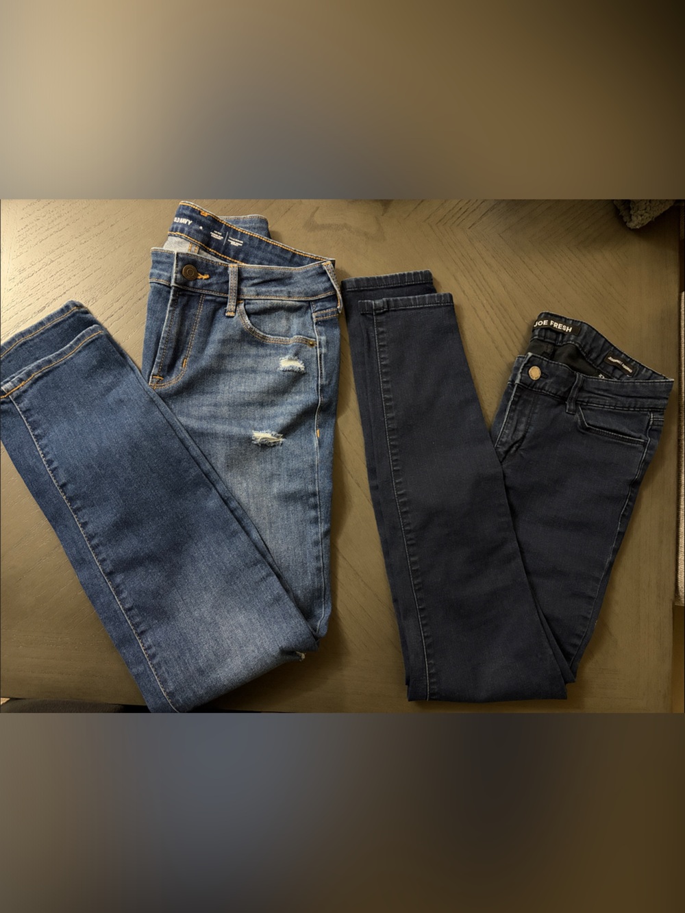 2  Denim Jeans - old navy size 2  midrise and Joe Fresh size 27 Jeggung for $12